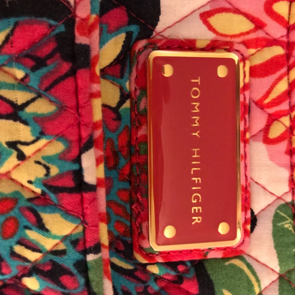 Tommy Hilfiger red print shoulder bag purse - Picture 6 of 7